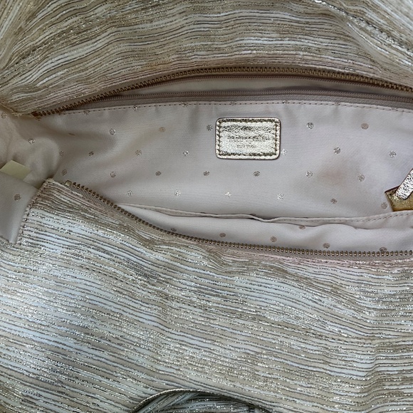Kate Spade Champagne/Gold Large Bow Shoulder Bag - Picture 3 of 16